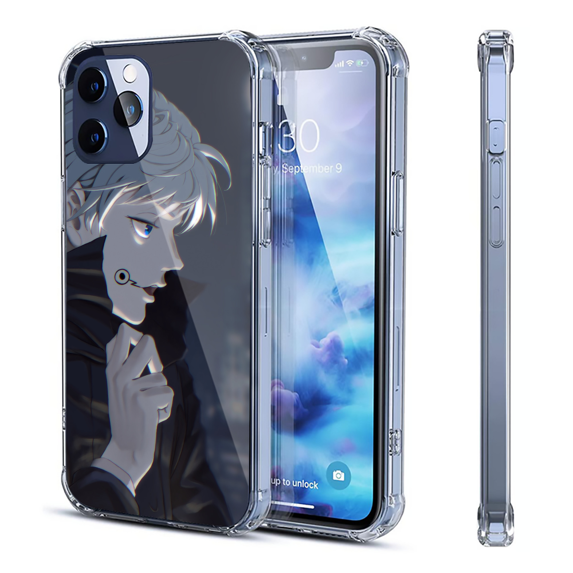 （画像用） 呪術廻戦 Jujutsu Kaisen 【iPhone 12シリーズ対応】透明スマホケース（クリアソフトケース）